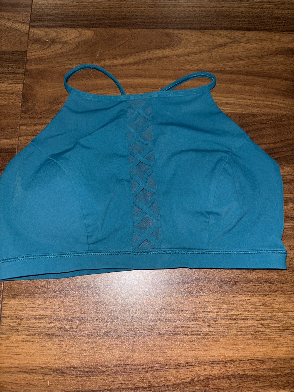 lululemon athletica High-Neck Lattice Bralette - Teal Green